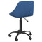 Kantoorstoel fluweel blauw