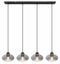 Globo Shaun - hanglamp - 4 lichtpunten - zwart - E27 - 15572-4H