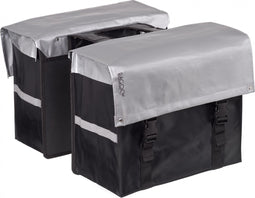 Bagoo XL Dubbele Fietstas - 58 Liter - Zilver/ Zwart - Bisonyl