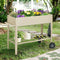 Coast Verhoogde Plantenbak - Metalen Moestuinbak 65L - Onderplank Wielen Haken - 95 x 40 x 80 cm