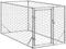 vidaXL - Hondenkennel - voor - buiten - met - deur - 2x1x1 - m - gegalvaniseerd - staal