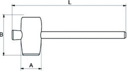 Bahco 3625RM-75 Rubberen hamer 360 mm 1 stuk(s)