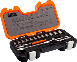 Bahco doppenset 1/4", 16-delig