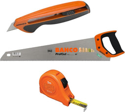 BAHCO HANDZAAG PROFCUT + MES + ROLBANDMAAT 5 MTR