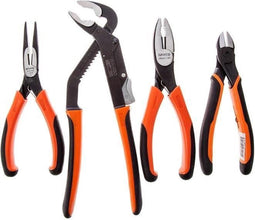 Bahco Tangenset - 4-delig - Chrome vanadium staal - anti-slip handvaten - Zwart, Oranje