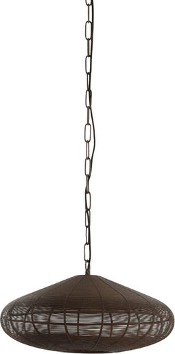 Bahoto hanglamp Ø60x23 cm - mat donkerbruin