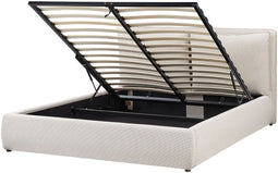 BAJONNA - Bed met opbergruimte - Beige - 160 x 200 cm - Polyester
