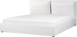 BAJONNA - Bed met opbergruimte - Creme - 180 x 200 cm - Fluweel
