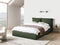 BAJONNA - Bed met opbergruimte - Groen - 160 x 200 cm - Polyester