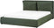 BAJONNA - Bed met opbergruimte - Groen - 160 x 200 cm - Polyester