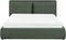 BAJONNA - Bed met opbergruimte - Groen - 160 x 200 cm - Polyester