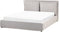 BAJONNA - Bed met opbergruimte - Lichtgrijs - 160 x 200 cm - Polyester