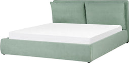 BAJONNA - Bed met opbergruimte - Mintgroen - 180 x 200 cm - Fluweel