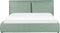 BAJONNA - Bed met opbergruimte - Mintgroen - 180 x 200 cm - Fluweel