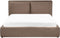 BAJONNA - Bed met opbergruimte - Taupe - 160 x 200 cm - Bouclé