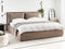 BAJONNA - Bed met opbergruimte - Taupe - 180 x 200 cm - Bouclé