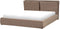 BAJONNA - Bed met opbergruimte - Taupe - 180 x 200 cm - Bouclé
