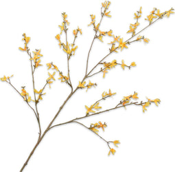 Silk-ka Kunstbloem-Zijden Bloem Forsythia Tak Geel 120 cm