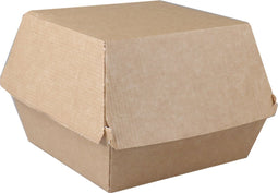Bak - Golfpapier - hamburgerbak - 120x120x100mm - bruin - 50 stuks