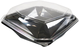 Bak - PET - 2550cc - Ø225mm - octaviewbox - 80mm - zwart/transparant - 100 stuks