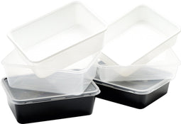 Bak - PP - 1000ml - kilobak - 182x135x63mm - wit - 500 stuks