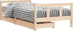vidaXL - Kinderbedframe - met - lades - 90x190 - cm - massief - grenenhout