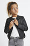 KIDS ONLY KONFREYA - Biker Jas - Imitatieleer - Zwart - Maat 164
