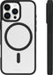 BeHello iPhone 16 Pro - Back Cover Hoesje - MagSafe - Schokbestendig - Transparant Zwart