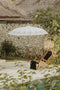 Bali parasol - half zilver crème - 250 cm