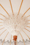 Bali parasol - half zilver crème - 250 cm