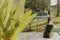 Bali parasol - half zilver zwart - 250 cm