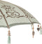 Bali parasol - licht blauw - 250cm - half zilveren beschildering