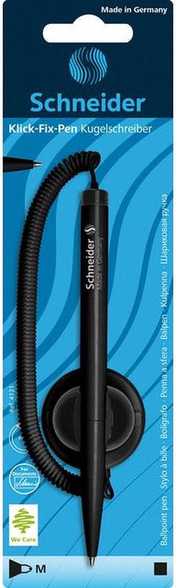 Balie balpen Schneider Klick-fix zwart | 10 stuks