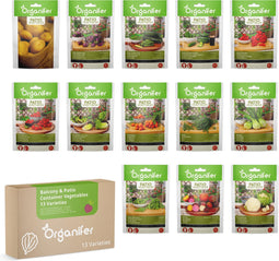 Balkon En Plantenbak Groentezaden - 13 Soorten - Niet-Gmo En Snelgroeiende Zaden - Chemievrij - Container Tuinieren - Planten Voor Kleine Appartementen - Groentezadenpakket - Geschikt Voor Binnen En Buitengebruik - Organifer