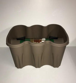 Balkonbak - Bruin - 37cm lang - set van 2 stuks