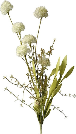 Ball floral spray 55cm creme