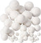Ballen, d: 12+15+20+30+40+50 mm, 42 stuks, wit