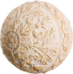 Ballen Decoratie Gouden Wit 10 x 10 x 10 cm (8 Stuks)