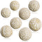 Ballen Decoratie Gouden Wit 10 x 10 x 10 cm (8 Stuks)