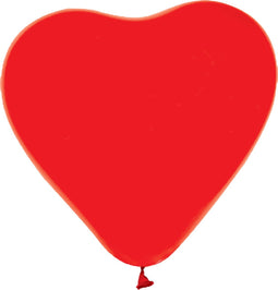 Ballonnen hartjes rood 6 stuks - 30 cm