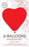 Ballonnen hartjes rood 6 stuks - 30 cm