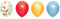 Ballonnen haza over the rainbow 30cm 6st ass | 5 stuks