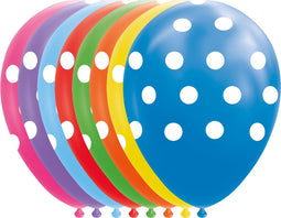 Ballonnen - Met stippen - 30cm - 8st.