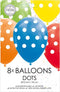 Ballonnen - Met stippen - 30cm - 8st.