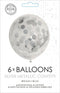 Ballonnen met zilveren confetti | 6 stuks