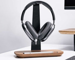Balolo Houten Koptelefoon Standaard - Staande Headset Houder - Walnotenhout & Handgemaakt