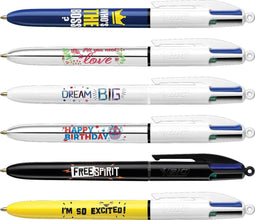 Balpen BIC 4 kleuren Message | 30 stuks