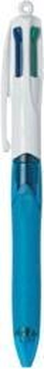 Balpen bic 4kleuren grip m lichtblauw