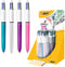 Balpen Bic 4kleuren Shine zilver/paars/roze/blauw | 20 stuks