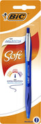 Balpen Bic Atlantis soft metalen clip 1.0mm blauw blister | 20 stuks